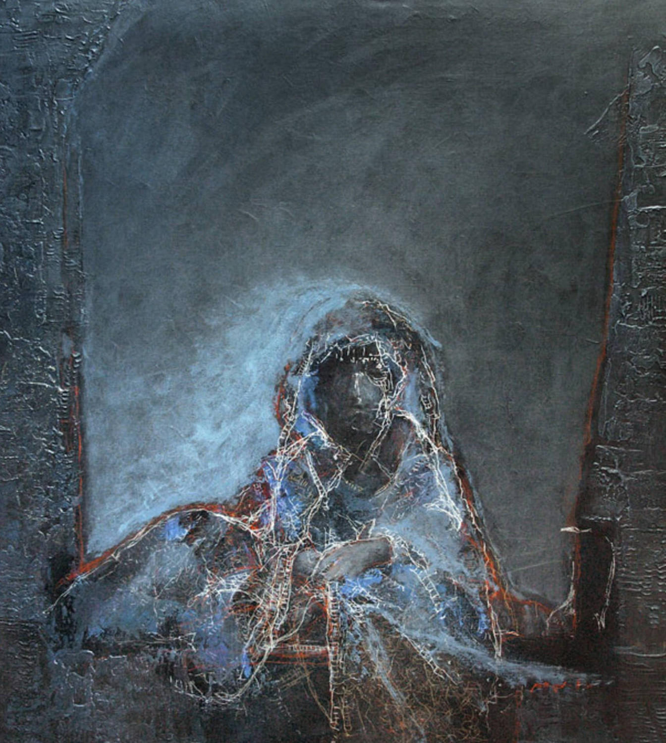 Ночной портрет. Владимир Рябчиков. 2005, холст, акрил, 90x100