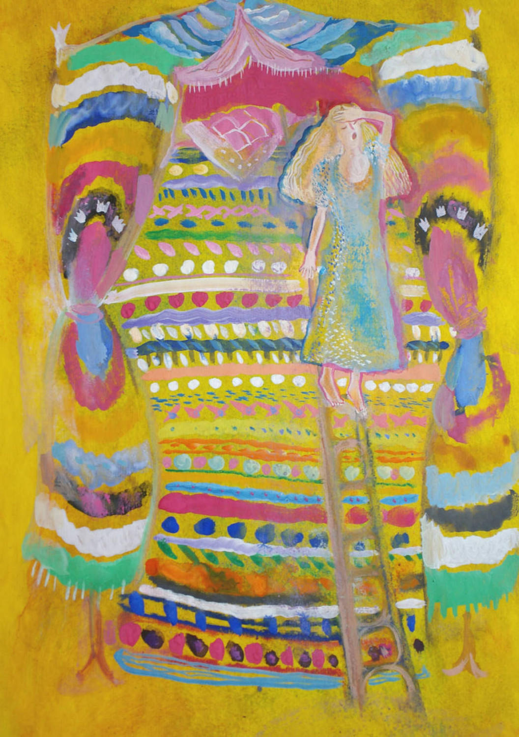 Принцесса на горошине (Детская серия). Света Иванова. 2004, бумага, смешанная техника, 29x40