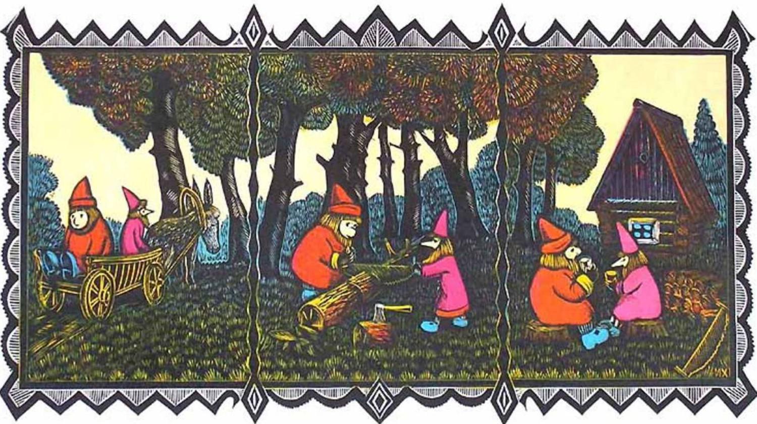 Поездка в лес. Иван Хохлов. 1978, гравюра, 42x22