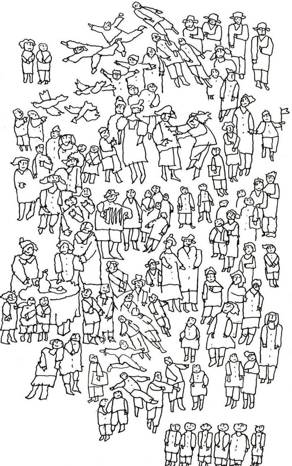 Персонажи 1 (Рисунки). Александр Дедушев. 2006, бумага, гель, 21x29