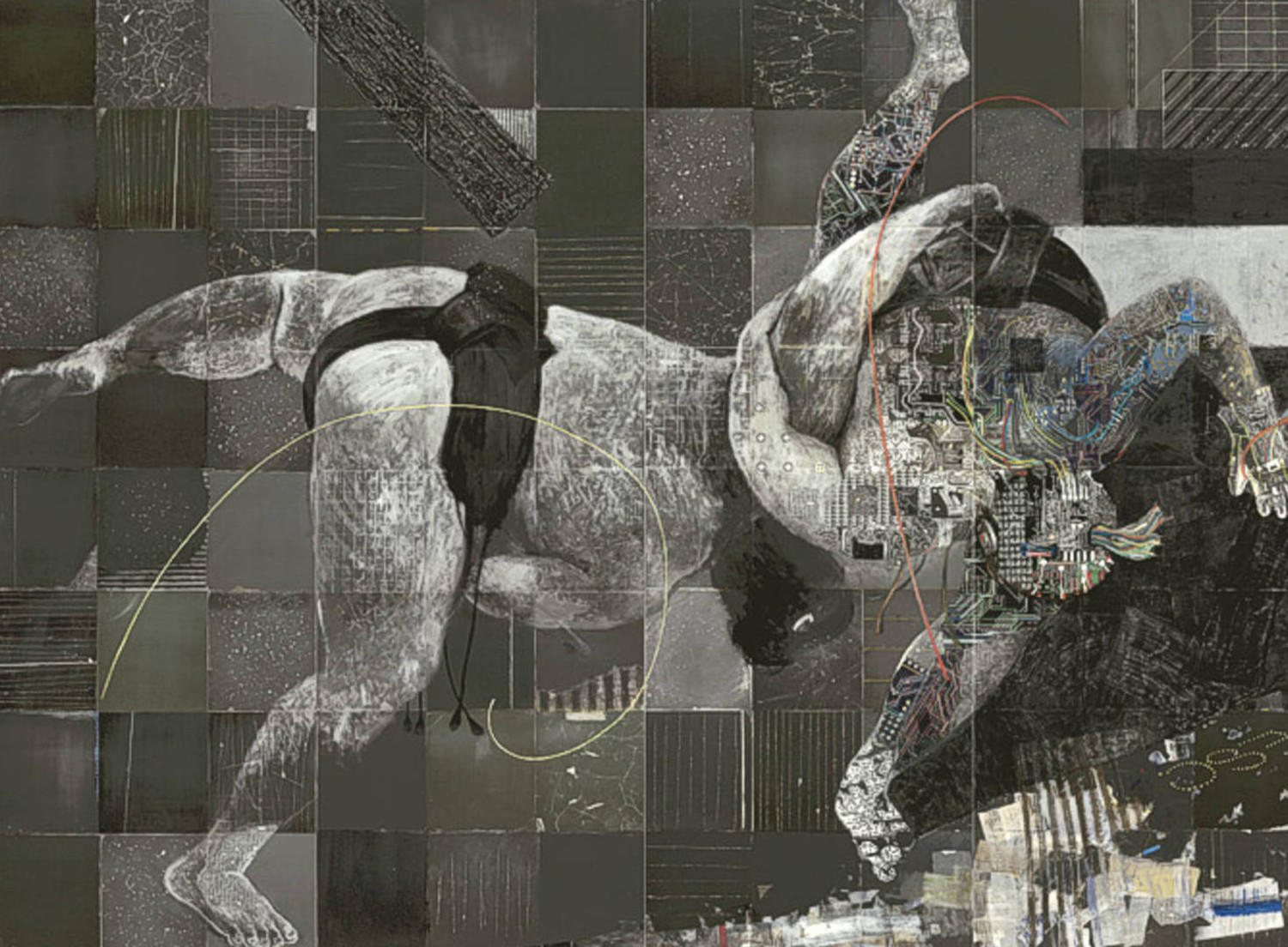 Архитектура соперничества (Виртуальный мир). Лилия Баласанова. 2006, холст, масло, 280x200