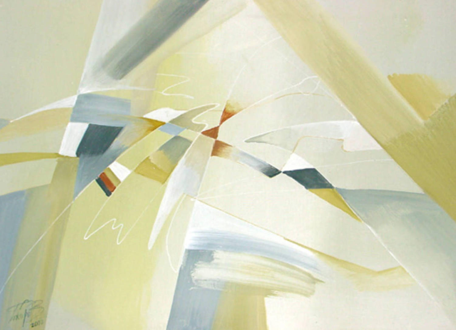 Пейзаж с воздушным змеем (Абстракция). Виктор Бокарев. 2002, холст, масло, 110x80