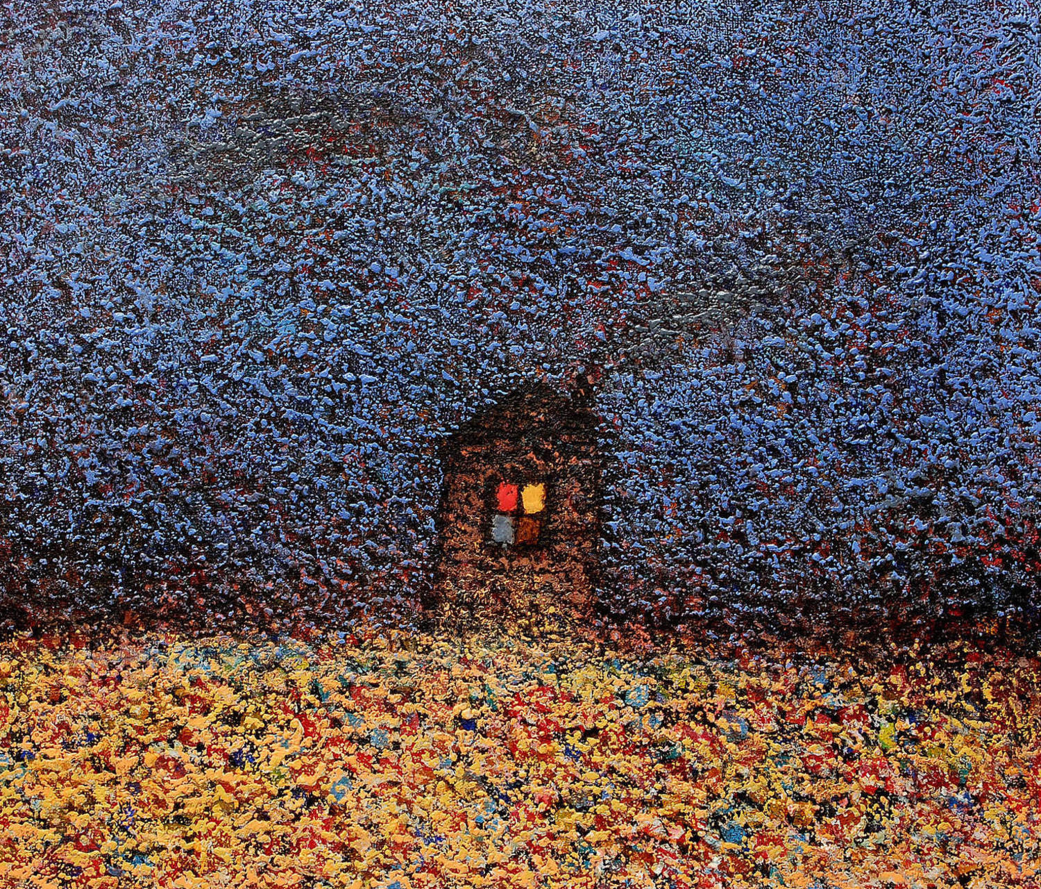 Дом-5 (Шесть домов). Александр Дедушев. 2007, холст, масло, алкид, 60x50