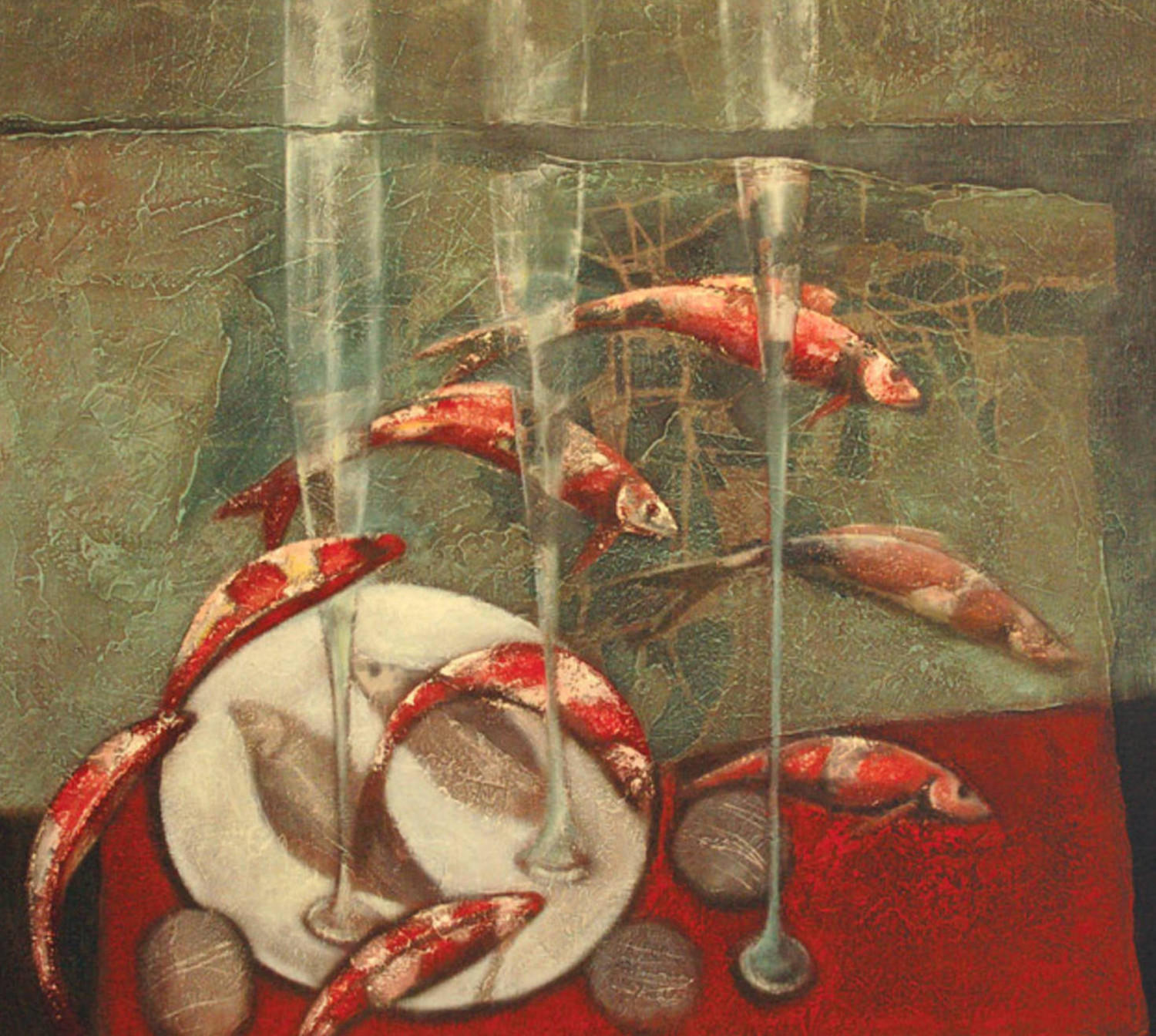 Рыбы. Владимир Рябчиков. 2005, холст, акрил, 90x80