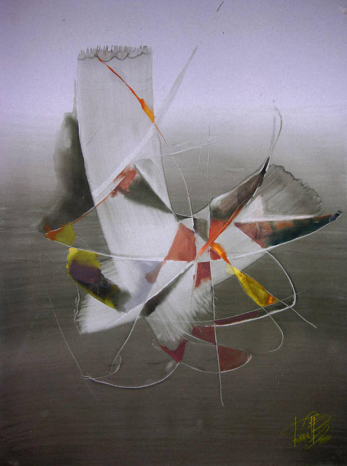 Серебряный век-4 (Абстракция). Виктор Бокарев. 2007, бумага, акварель, 75x90